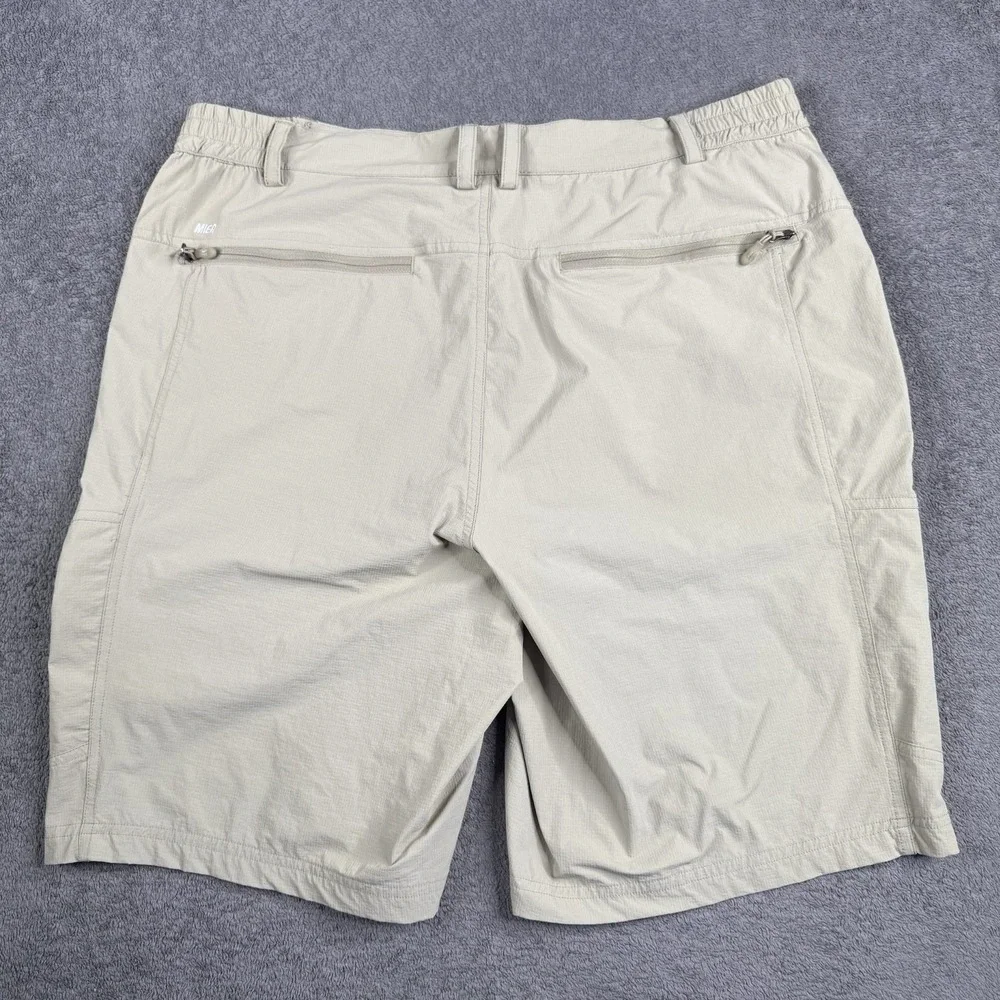MIER Flex Waist Stretch Nylon Cargo Shorts. Brown Men's Size 38*